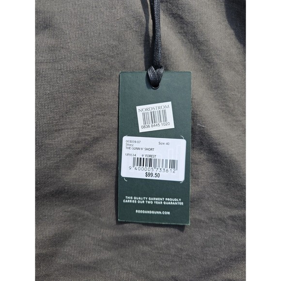 NWT Rodd And Gunn The Gunn 9" Forest Green Shorts‎ Mens Size 40 - Picture 5 of 15